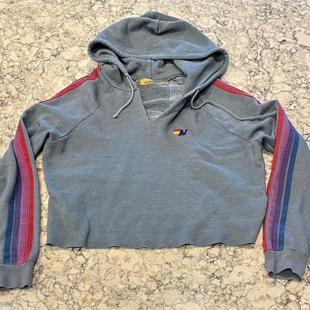 Cropped Aviator Nation hoodie